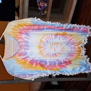 Tie dye poncho style top